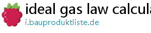 ideal gas law calculator